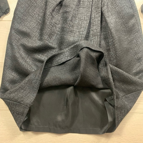 Escada Wool Mesh Sleeve Knee Length Black Sheath Cocktail Dress - Picture 6 of 16